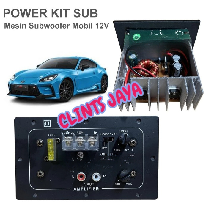 Powerkit audio mobil mesin active subwofer power kit mobil 12v for car