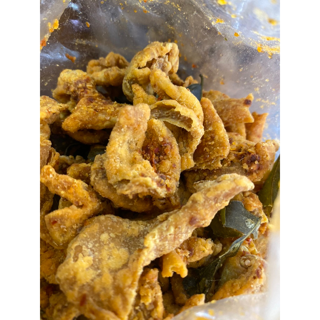 

keripik kulit pedas 250 gram