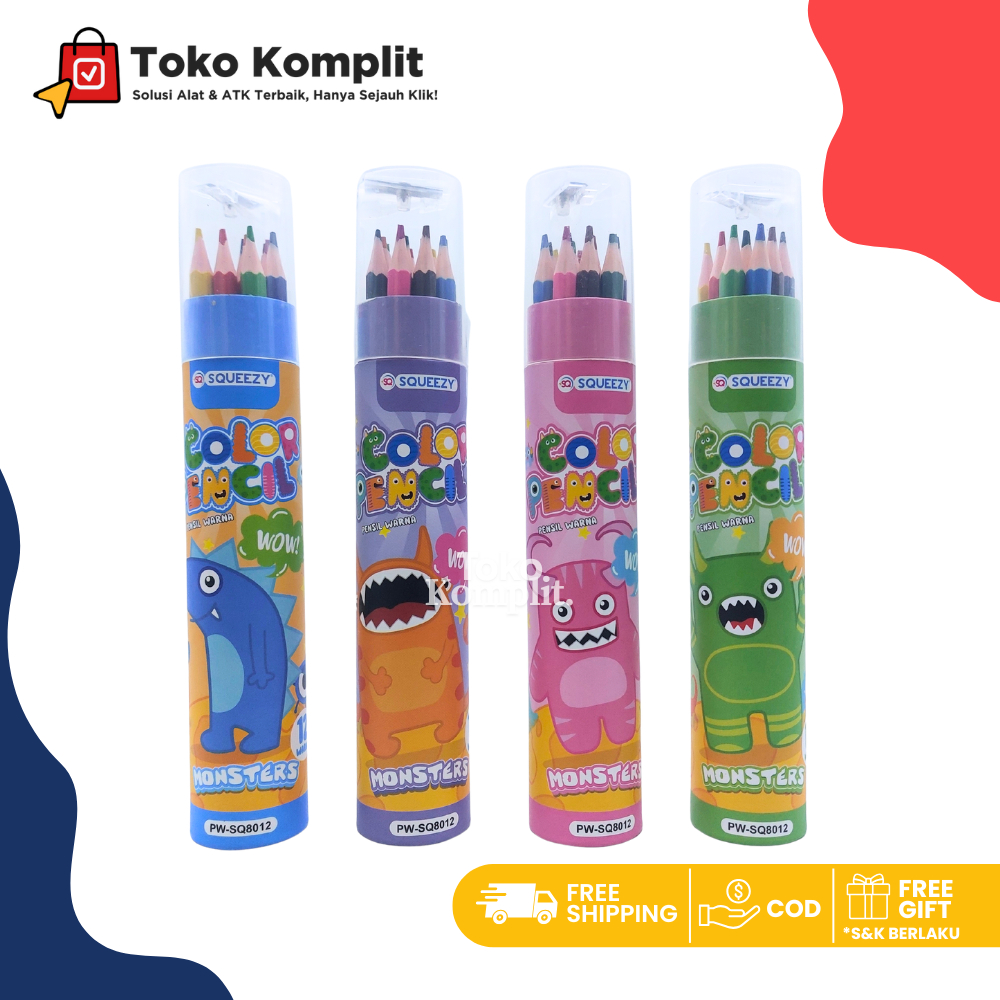

Komplit - Pensil 12 Warna Squeezy Fancy PW-SQ8012
