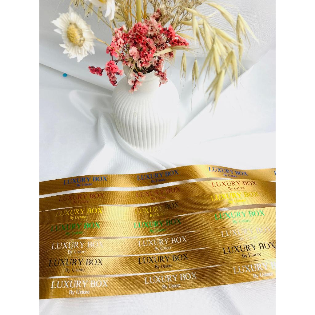 

Pita Satin Custom Printing 1,6 CM PART 2/Pita Satin Import/Panjang 18 meter/Pita Hadiah/Pita Kado/Tanpa PreOrder