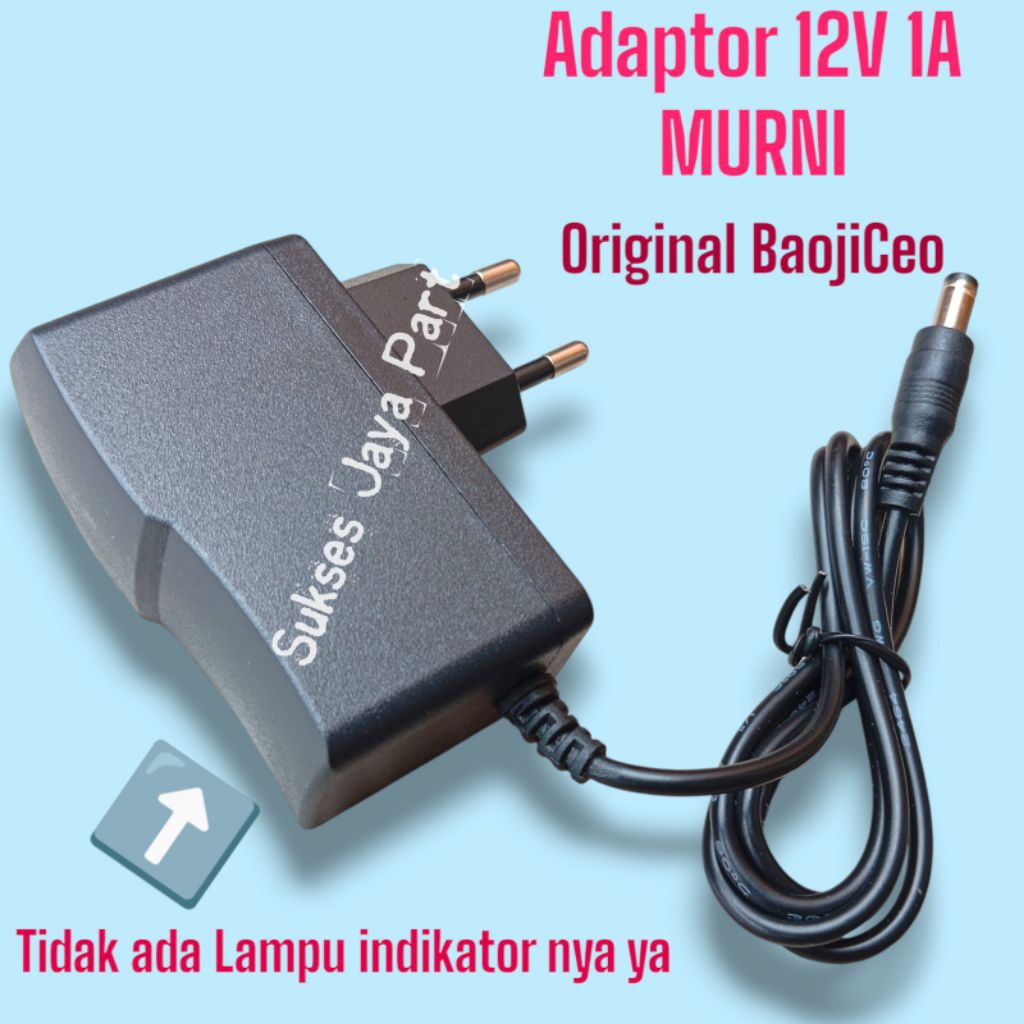Adaptor 12V 1A Murni BaojiCeo Adaptor K-Vision Adaptor Modem Adaptor CCTV Bagus