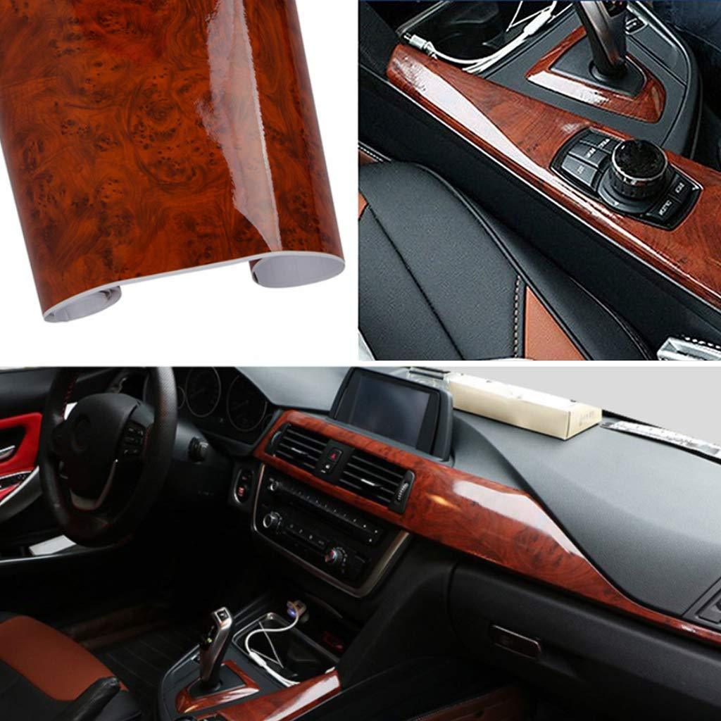 Stiker Interior Mobil Motif Kayu / Dekorasi Dasbor Mobil / Multipurpose Diy Stickers