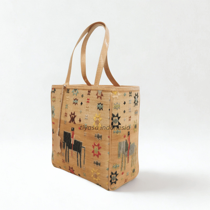 Tote Bag Tenun Kuda Kulit Sapi