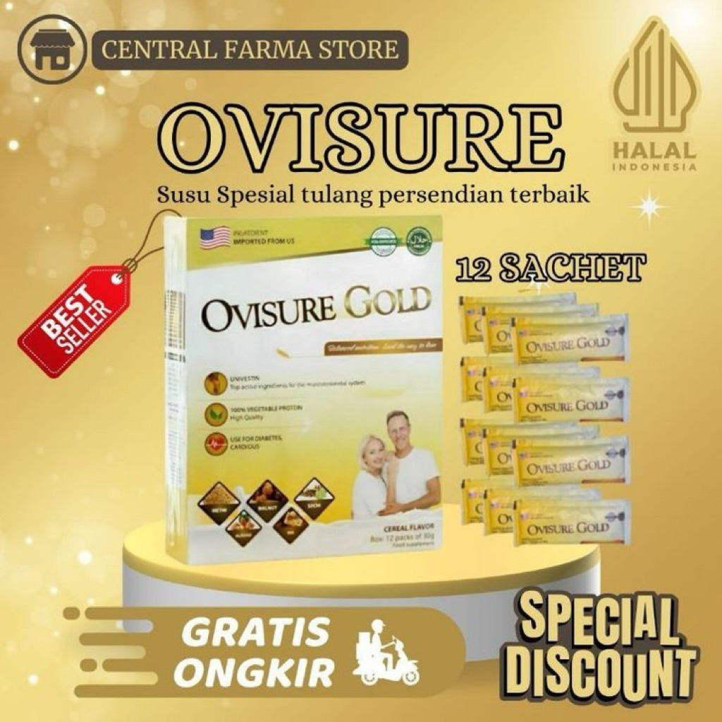 

OVISURE GOLD 1 SACHET SUSU BUBUK HERBAL ATASI NYERI SENDI OTOT TULANG