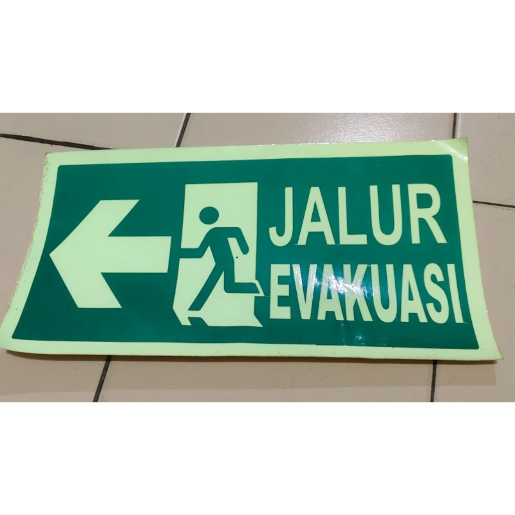 

sticker fosfor jalur evakuasi obralan