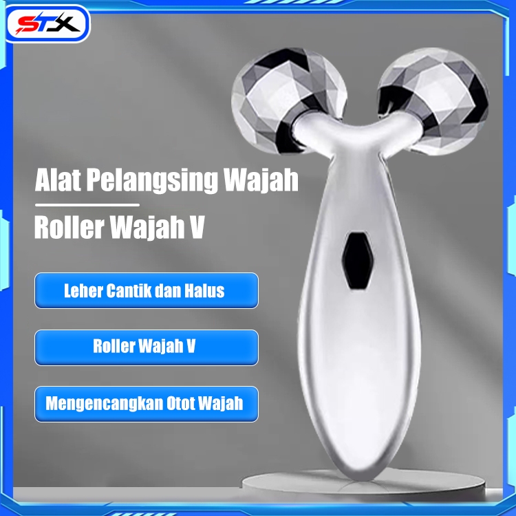 STX Roller Pijat Wajah Pelansing Wajah Tipe Rol Artefak Pelangsing Wajah 3D Pijat Wajah Roller 3D Wa