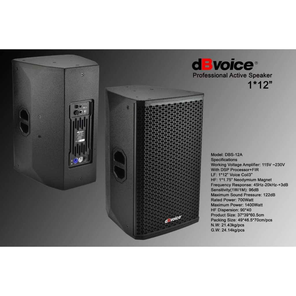 DBS-12A SPEAKER AKTIF DBVOICE ORIGINAL / SPEAKER AKTIF 12 INCH