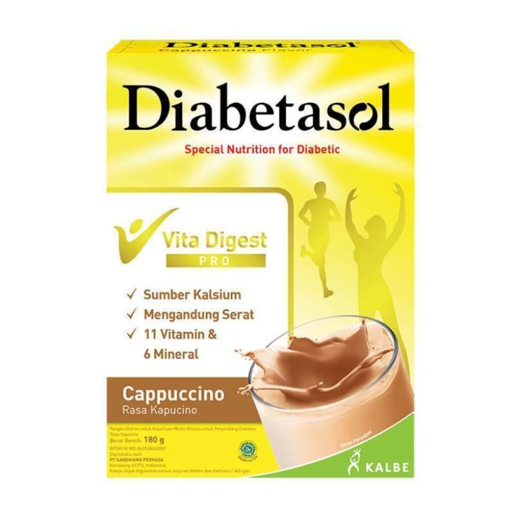 

Forcysn Diabetasol Susu Rasa Cappucino Almod Oat 570G Susu Diabetes