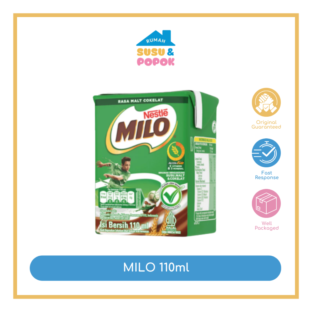 

MILO Activ-Go Minuman Rasa Malt Cokelat 110ml