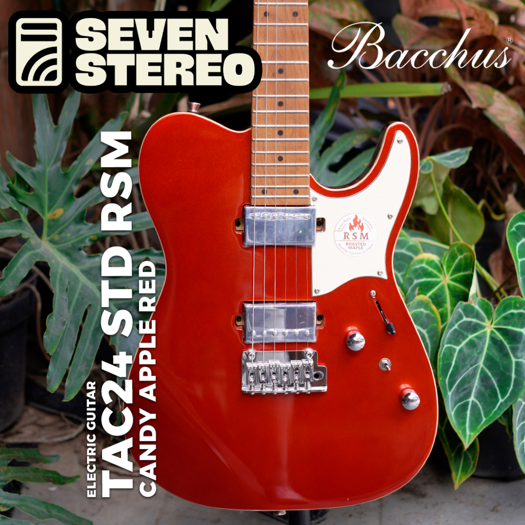 Bacchus TAC24 STD-RSM/M Candy Apple Red Roasted Maple Electric Guitars