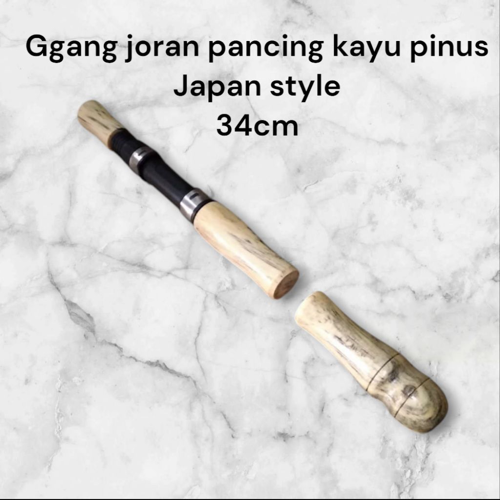 gagang joran kayu pinus japan style p±34cm