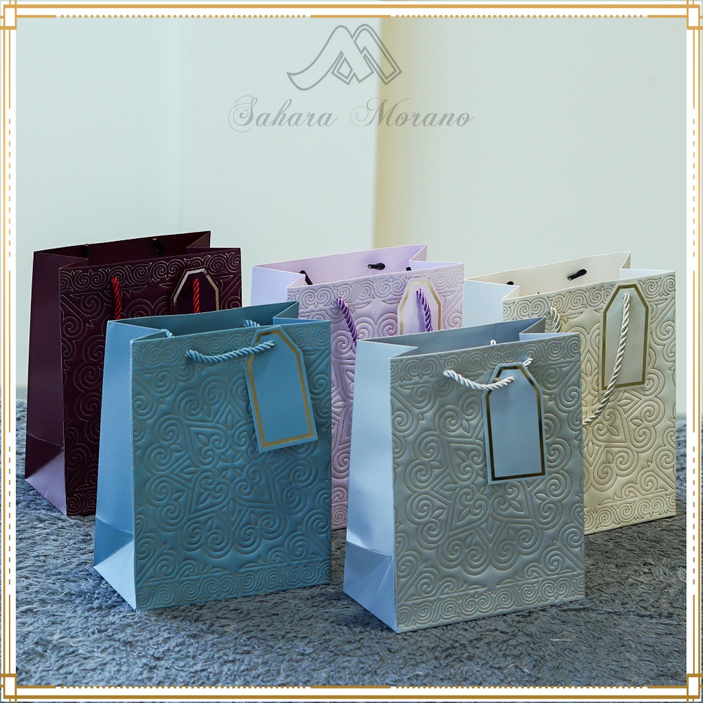 

Paper Bag Emboss Motif Ornamen Batik Shopping Bag Tas Hadiah Souvenir Goodie Bag Tas Kado