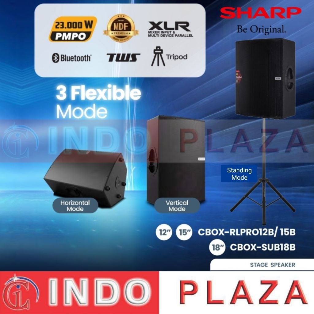 SPEAKER SHARP TRIPOD / SHARP TRIPOD ACTIVE SPEAKER 12 Inch CBOX-RLPRO12B / 15 Inch CBOX-RLPRO15B / 1