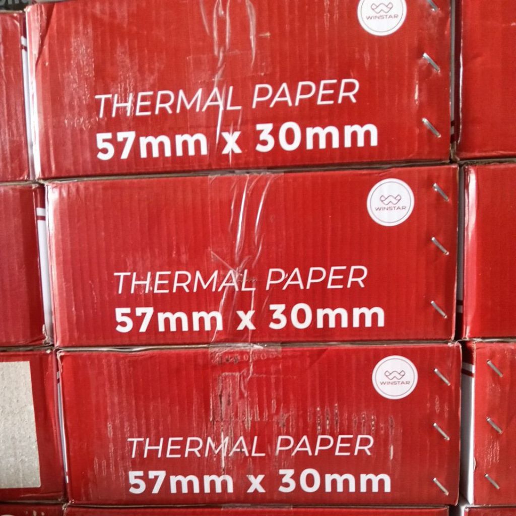 

KERTAS STRUK KASIR PAPER 1 ROLL TERMAL 57mm x 30mm MINIMAL ORDER 10 ROLL