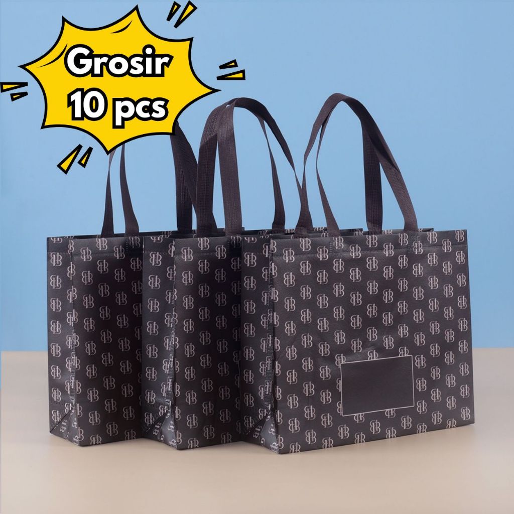 

10PCS Grosir stock tersedia Tas Spunbond Handle | Goodie Bag | Tote Bag | Souvenir | Hampers |untuk Toko Baju| Selamatan Haji Khitan Ultah Wedding 28x20x10 32x27x10 43x32x10 47x36x10