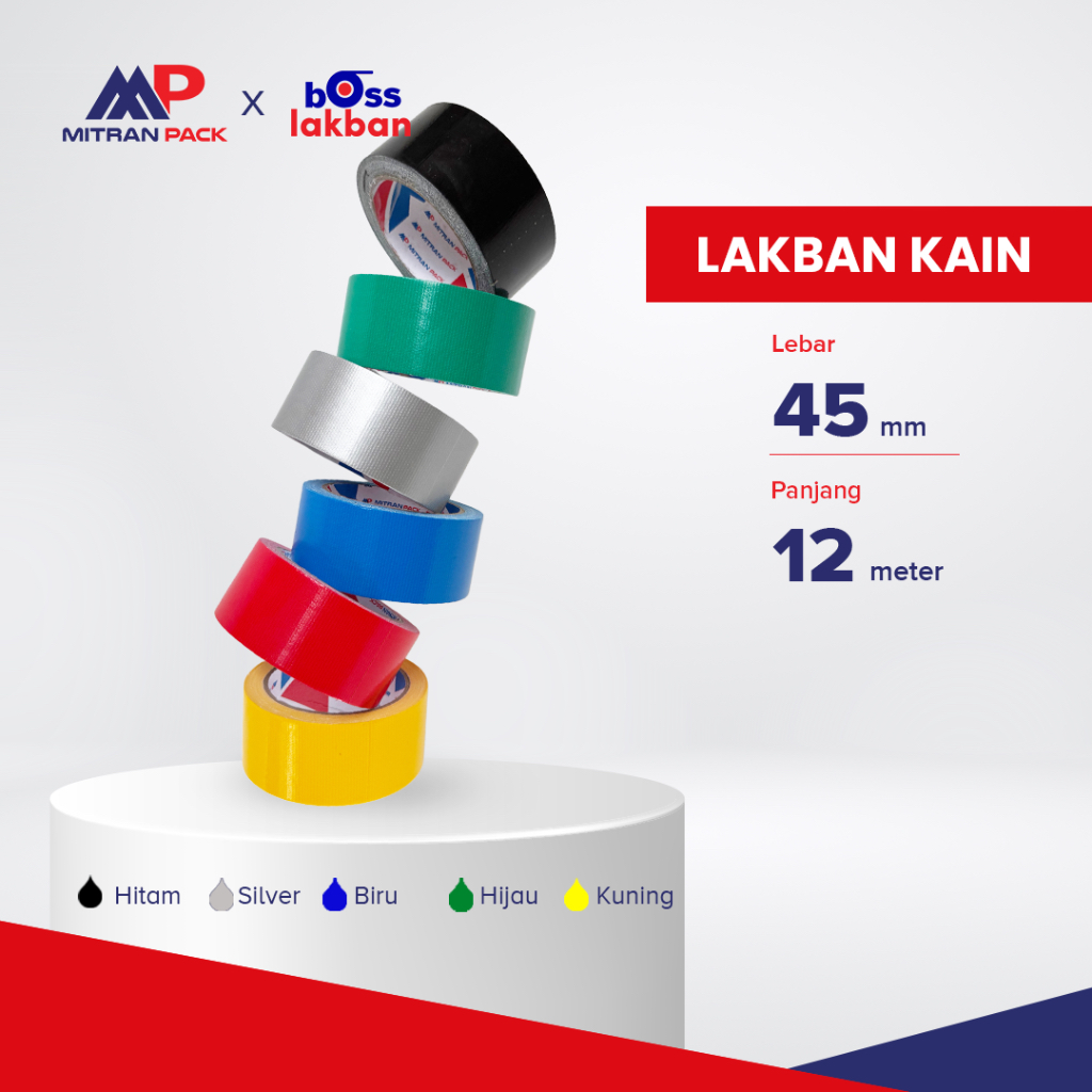 

Isolasi / Lakban Kain / cloth tape 24 mm / 45 mm x 12 meter Mitran Pack