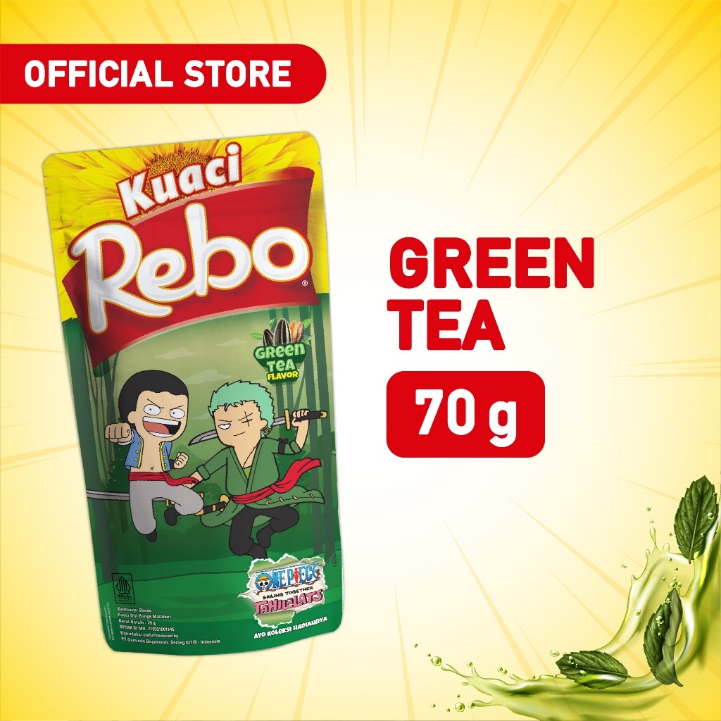 

[oddsolshop] pekanbaru/Rebo Kuaci Green Tea 70GR Biji Bunga Matahari Teh Hijau