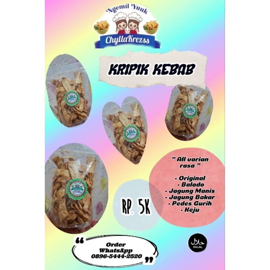 

Keripik Kebab Aneka Rasa Renyah & Gurih