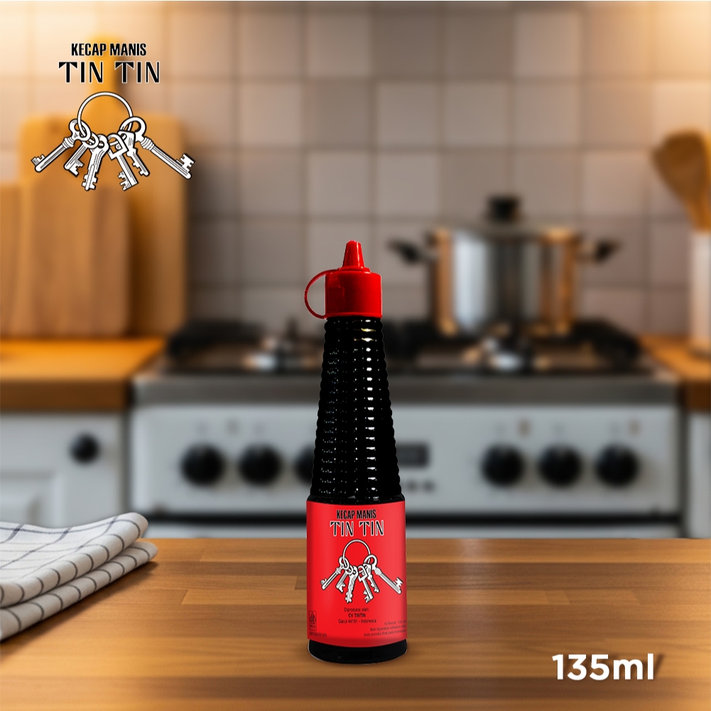 

TIN TIN CAP KUNTJI Kecap Manis Merah Botol Pet 135ml