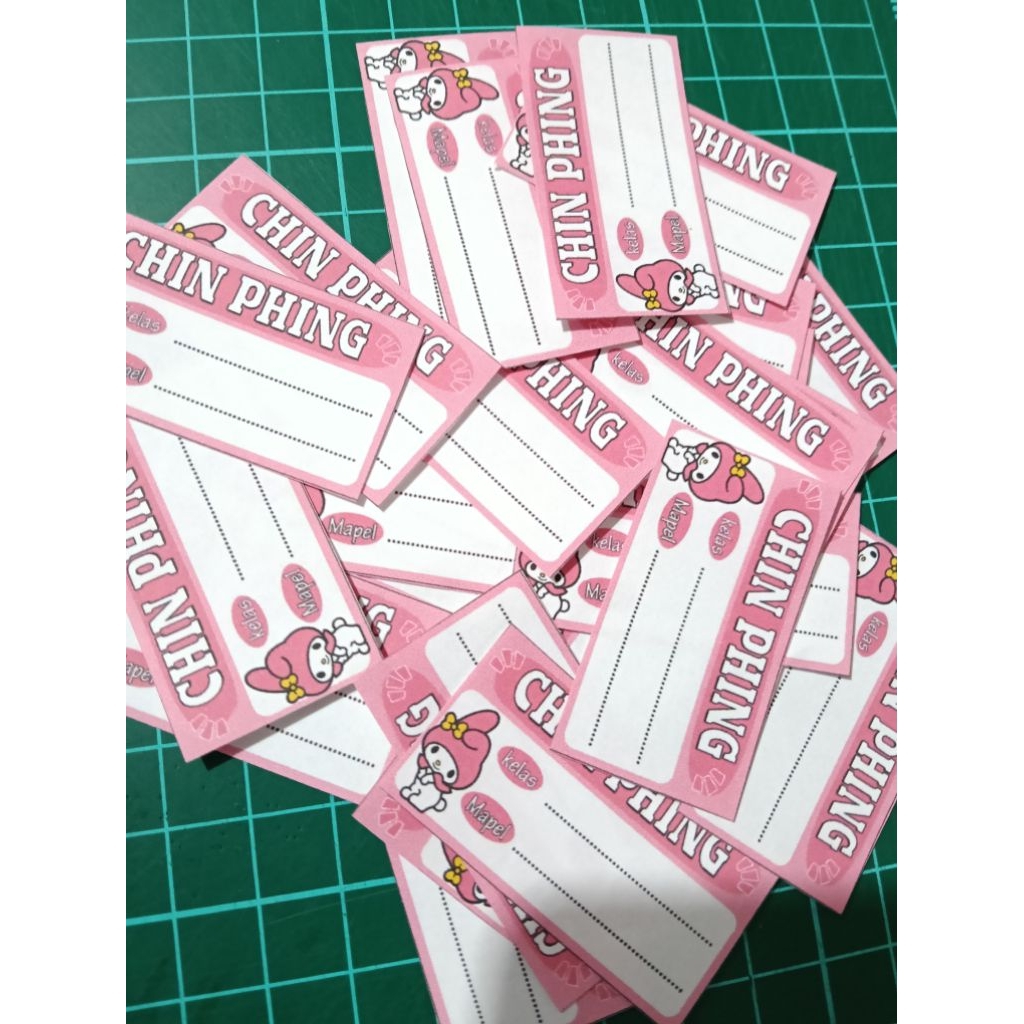 

STICKER NAMA /MELODY/MOTIF MELODY/STICKER BUKU/TEMPEL