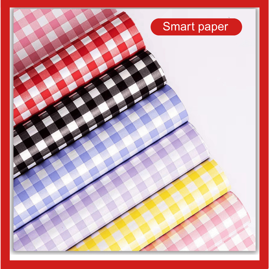 

Isi Isi 20 LEMBAR Kertas Buket Bunga Motif Kotak Kotak Flower Wrapping Paper Square Pattern Motif Kotak KB096