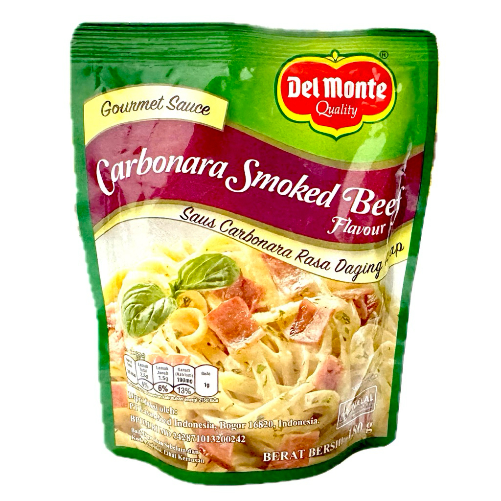 

Del Monte Saus Carbonara Smoked Beef 180g