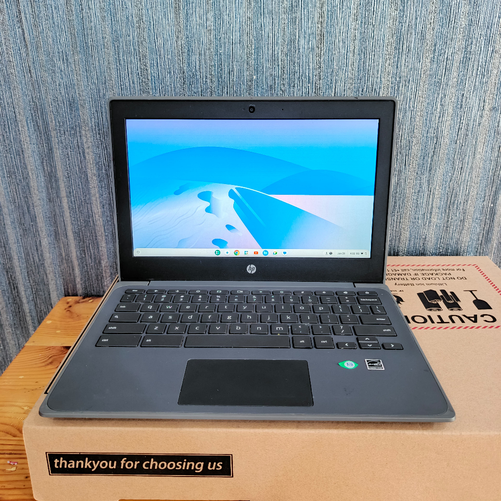 LAPTOP SECOND HP ChromeBook 11A G8 EE, #TOUCHSREEN, Seri Baru, Slim, Lengkap, Grey