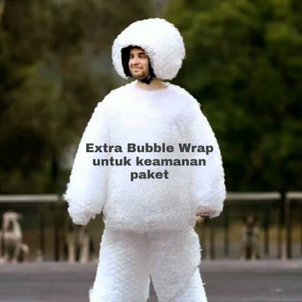 

Extra tambahan bubble wrap untuk keamanan produk