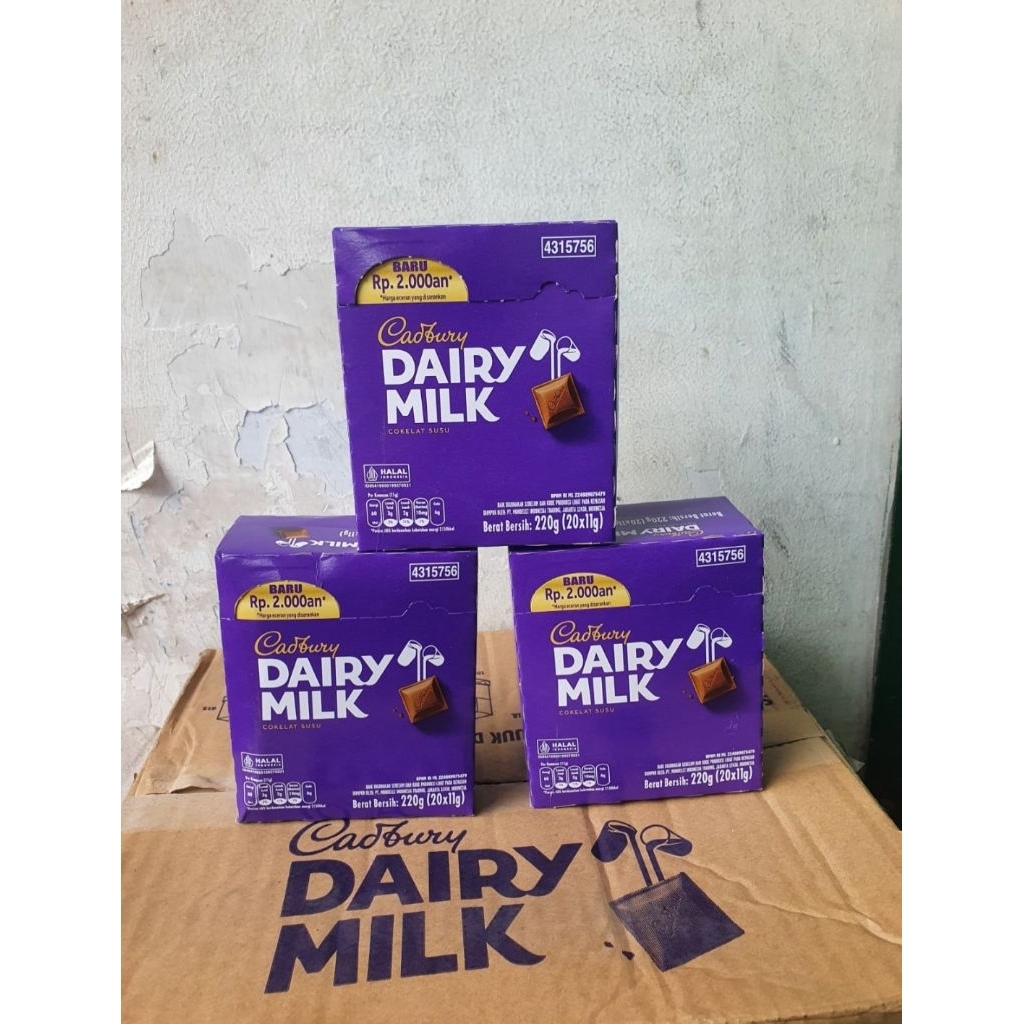 

Coklat Cadbury 1 pack isi 20 X 11 gram