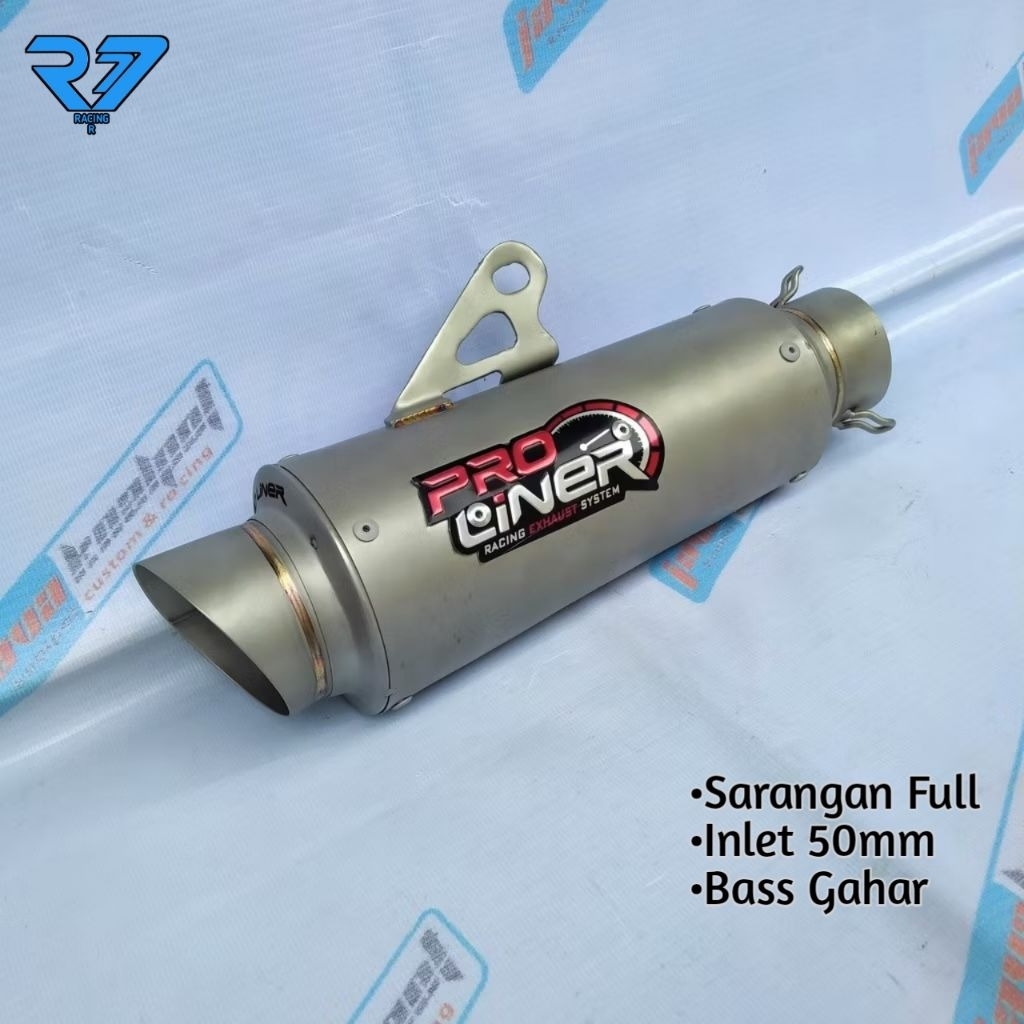 Silincer knalpot proliner Tr1 short sanblast inlet 50mm R25 CBR 250R Ninja 250 Karbu Mono FI z250 dl