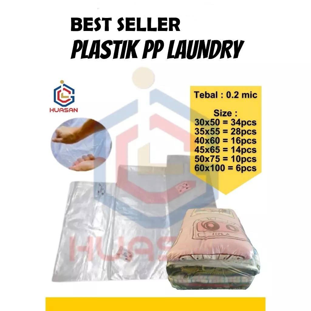 Plastik Packing/Plastik Packing Laundry / Plastik Laundry Kiloan /Plastik Buket/ Plastik PP Bening T
