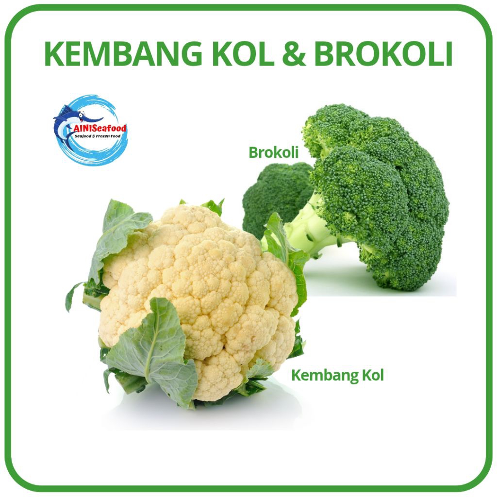 

Sayur Brokoli & Kembang Kol / Bunga kol / Cauliflower Fresh Segar