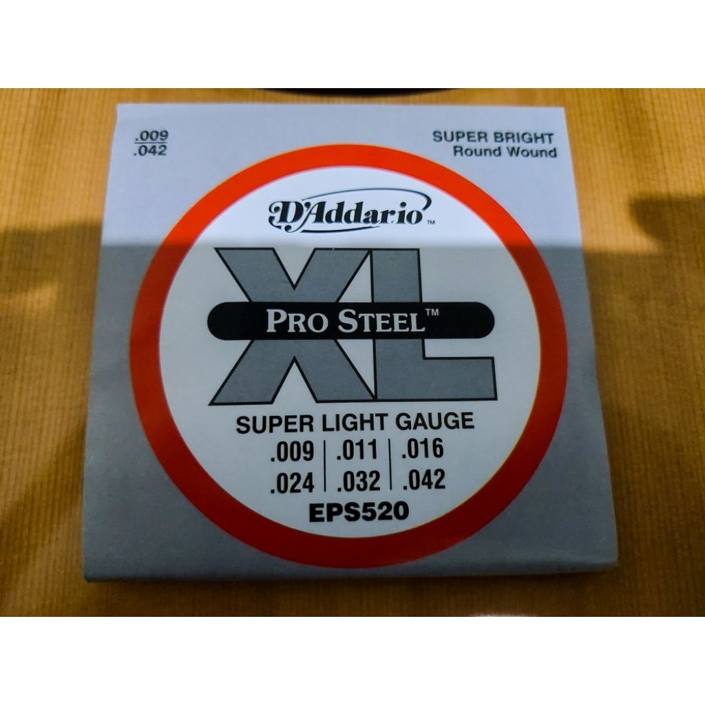 Senar Gitar Xl Ukuran 009 Satu Set, Senar Gitar Elektrik D addario, Senar Gitar Daddario