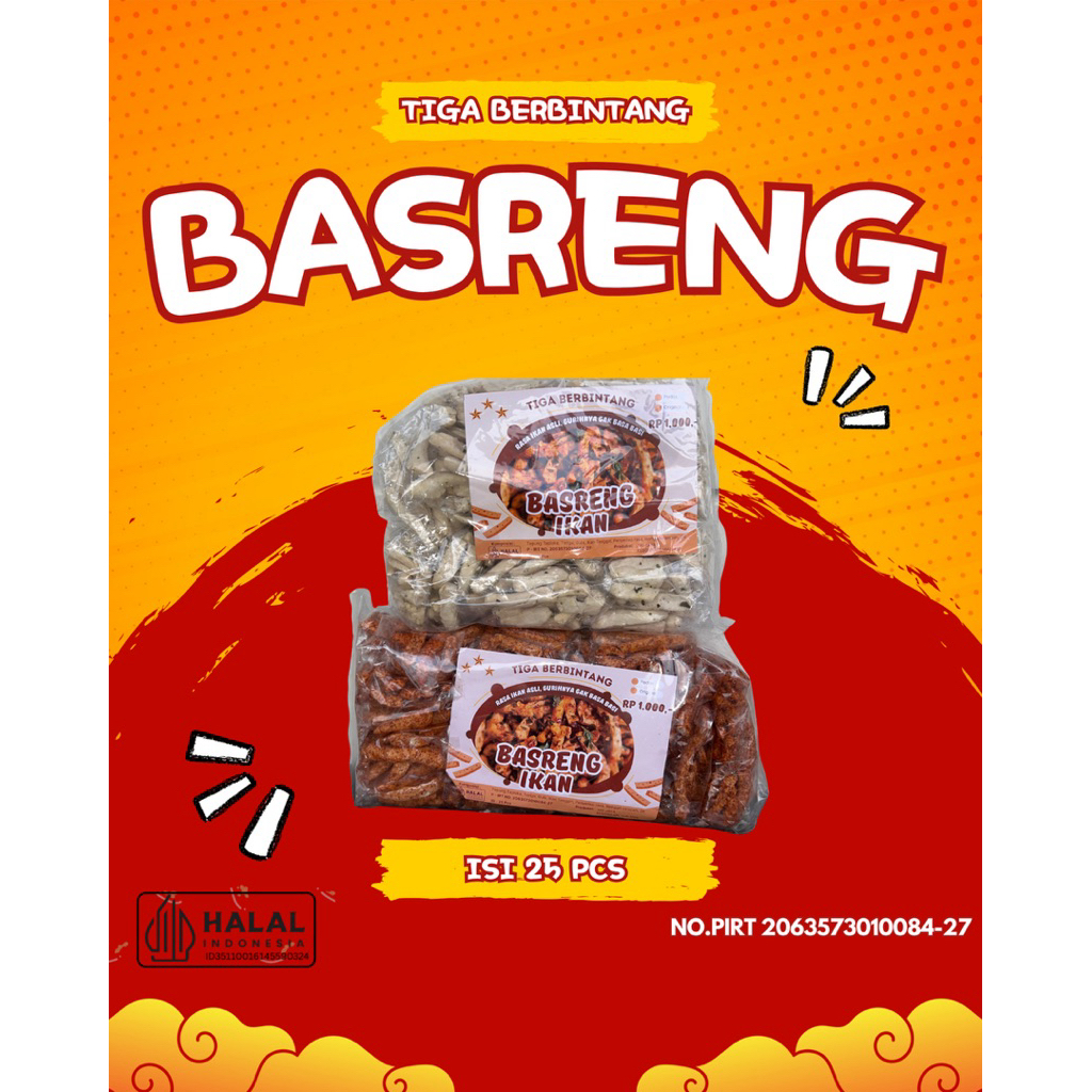

Basreng Pedas Original Daun Jeruk Tiga Bintang / Tiga Berbintang