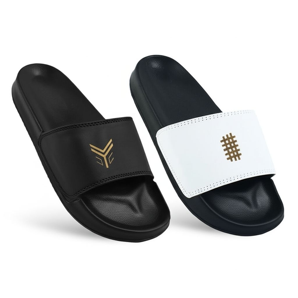 Sandal Sllide Slop Pria Wanita Kasual Modern Bebas Custom Logo