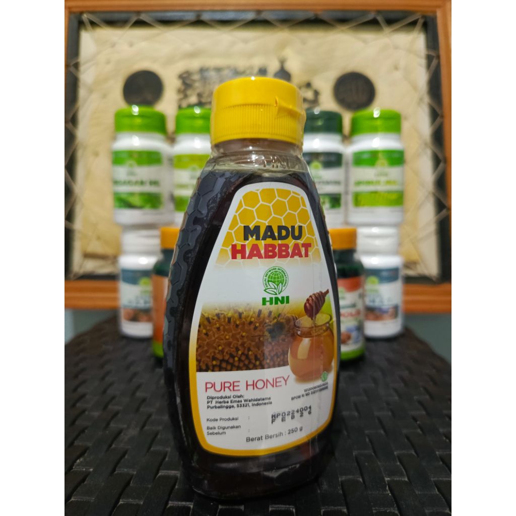 

Madu Habbat Asli Premium HNI HPAI dari nektar bunga habbattusauda