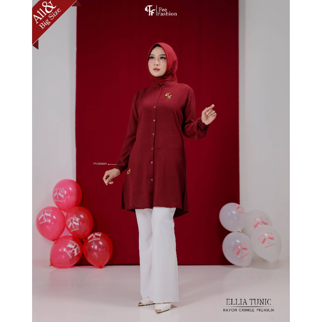 BEST PRICE || ELLIA TUNIC RAYON CRINKLE PREMIUM BY FEE FASHION