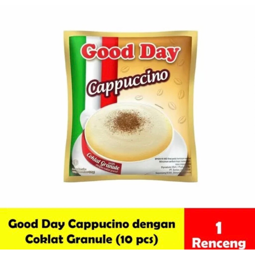 

Kopi Good Day Cappucino Kopi Instan 1 Renceng isi 10 Sachet