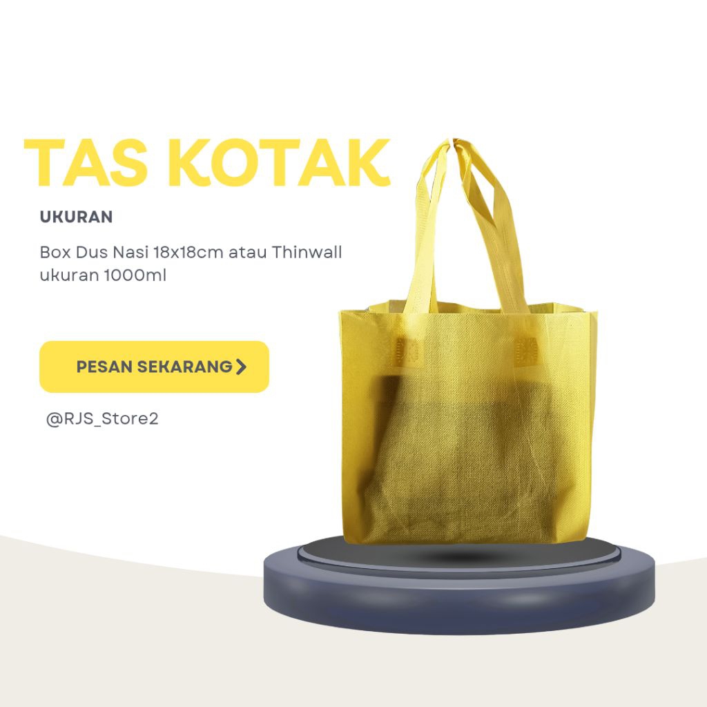 

(Isi 12 pcs) Lusinan Tas Box 18x18 Tas Box Dus Pres Tas Box Tas Hajatan Tas Thinwall