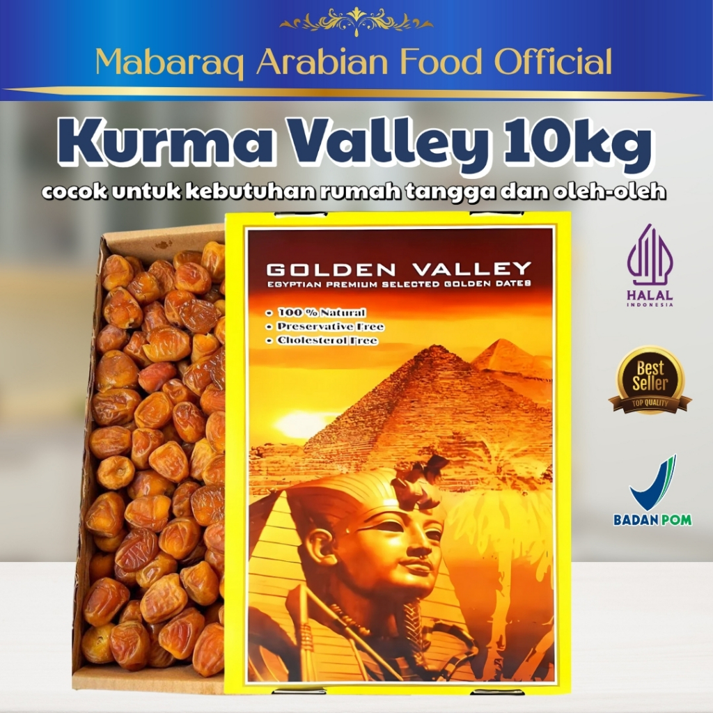 

Kurma Golden Valley 10kg Fresh Kurma Mesir Panen Baru dus 10 kg Net 1dus Panen Baru 2027