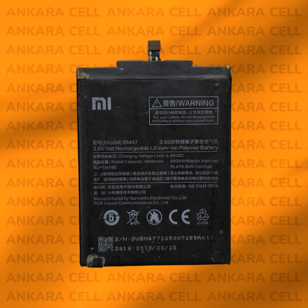 BATTERY / BATRE / BATERAI REMDI 4X REDMI 3S REDMI 3 BM47 BM 47 CODENAME LAND SANTONI [COPOTAN TESTED