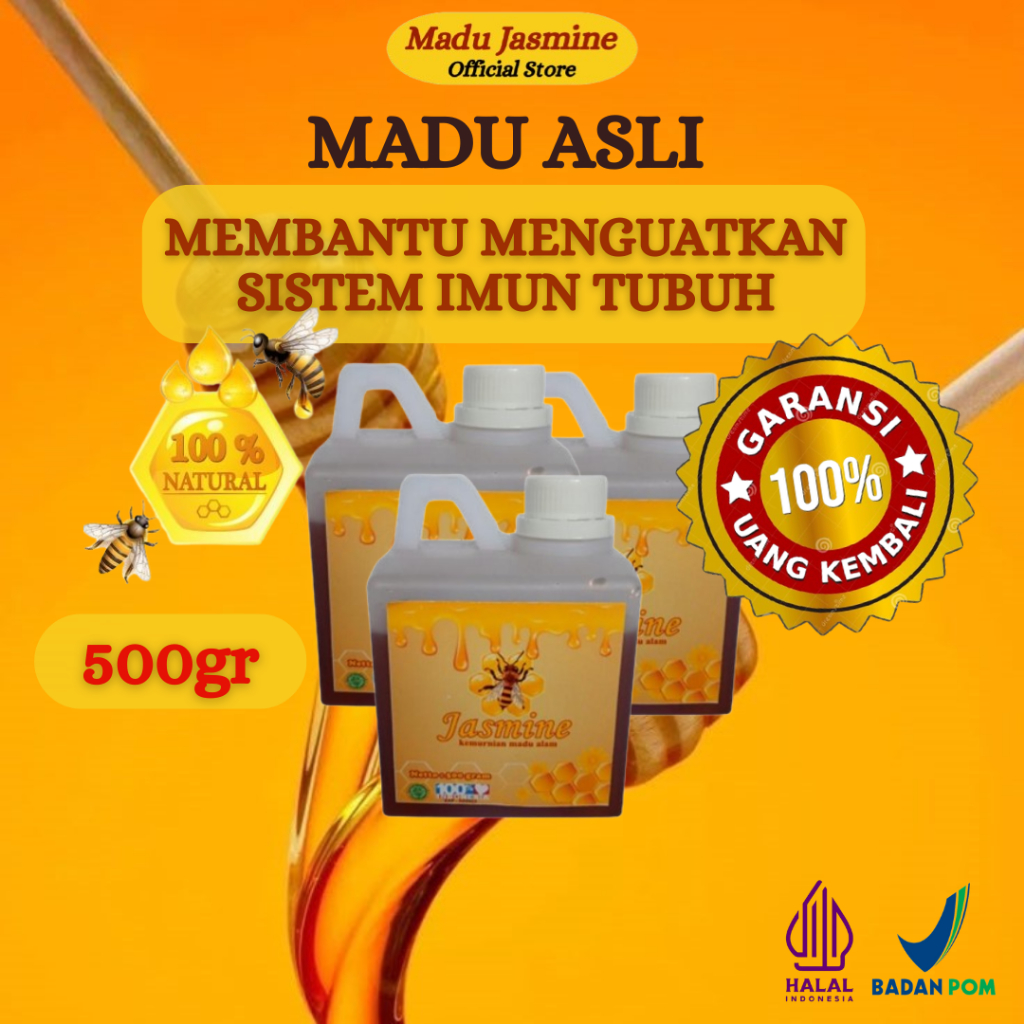 

Jasmine Madu Asli Menguatkan System Imun Tubuh Murni Multiflora 100% Alami 500gr