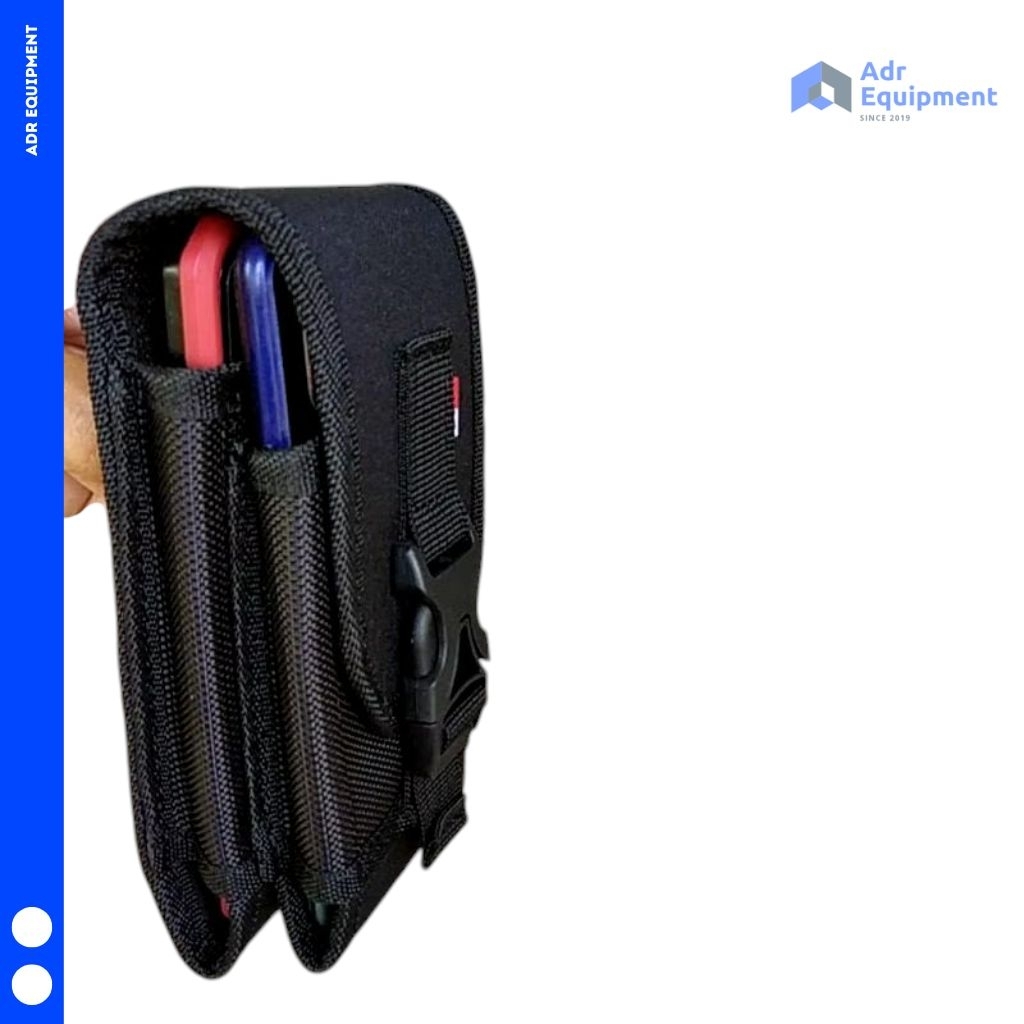 Tempat HP Pinggang 2 Slot | Sarung HP Double Slot Pinggang | Setelan Klik Kuat