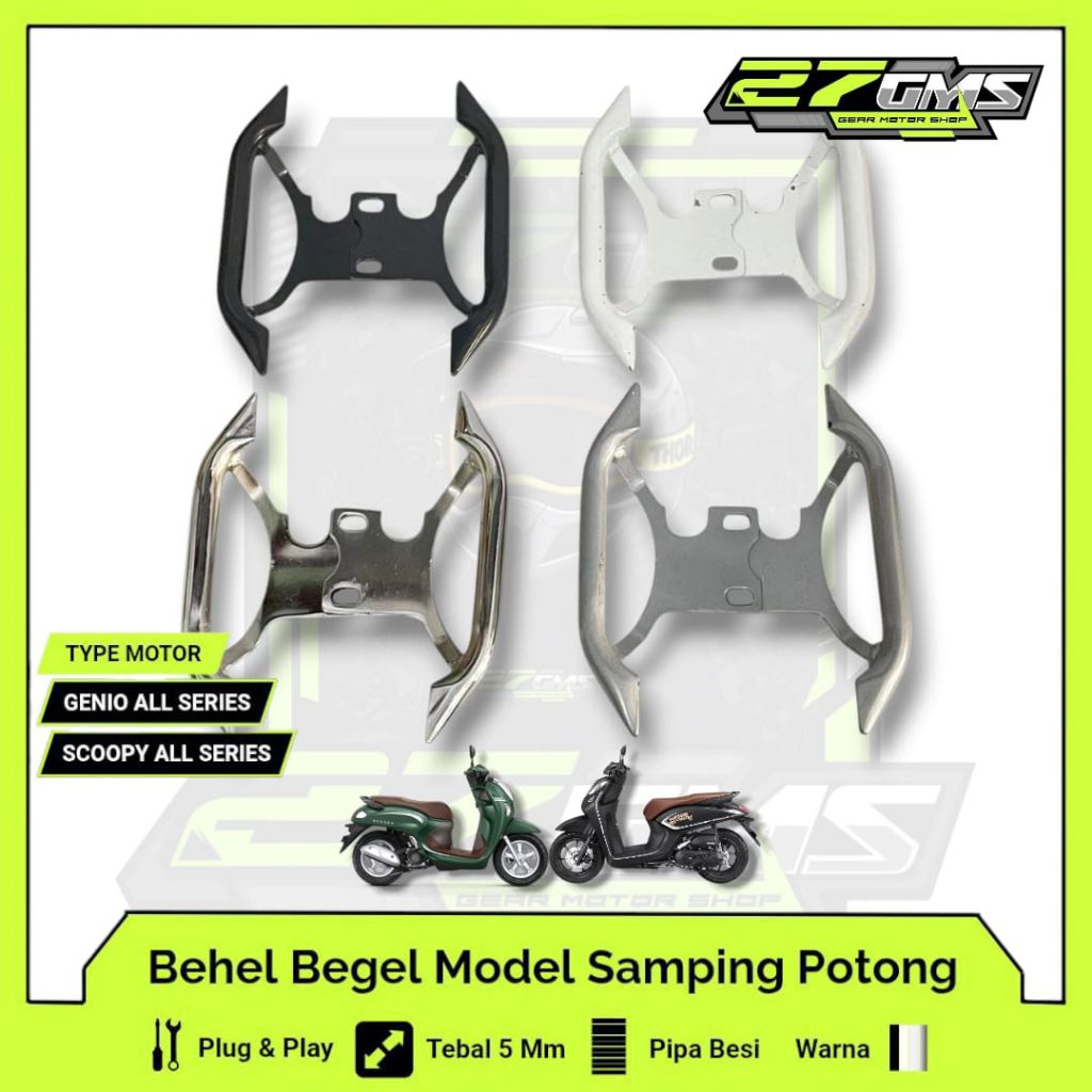 Behel Scoopy All Series Behel Genio All Series Model Samping Potong Bahan Pipa Besi