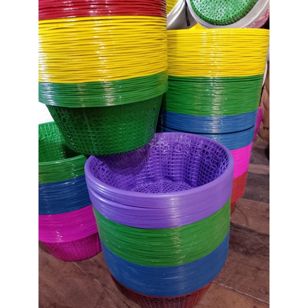 [ 120 PCS ] KERANJANG CETING NASI PLASTIK / WAKUL NASI TRADISIONAL / BESEK HAJATAN / MARANG / BAKUL 