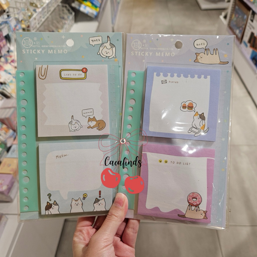 

OHSOME‼️Sticky Note / Sticky Memo Set Cartoon Kitten Collection