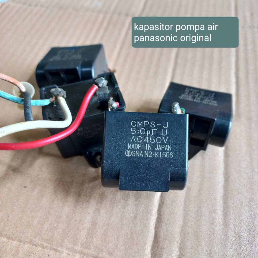 Kapasitor pompa air panasonic dan sanyo 5 uf original