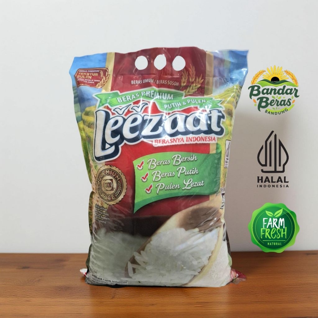

Beras Premium Cap Lezat 5kg - Beras Bersih Beras Putih Pulen Lezat