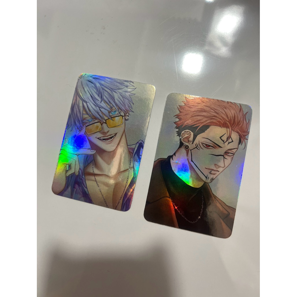 photocard gojo satoru sukuna jujutsu kaisen by maru hologram