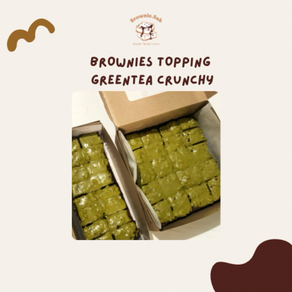 

Greentea crunchy brownies | Fudgy brownies | Fudge Brownies | Brownies panggan